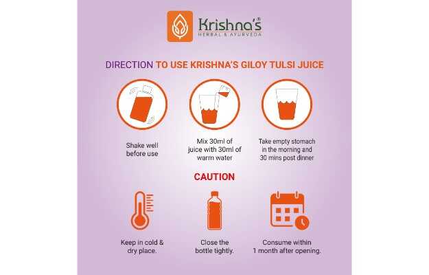 Krishna S Herbal Ayurveda Giloy Tulsi Juice Uses Price Dosage