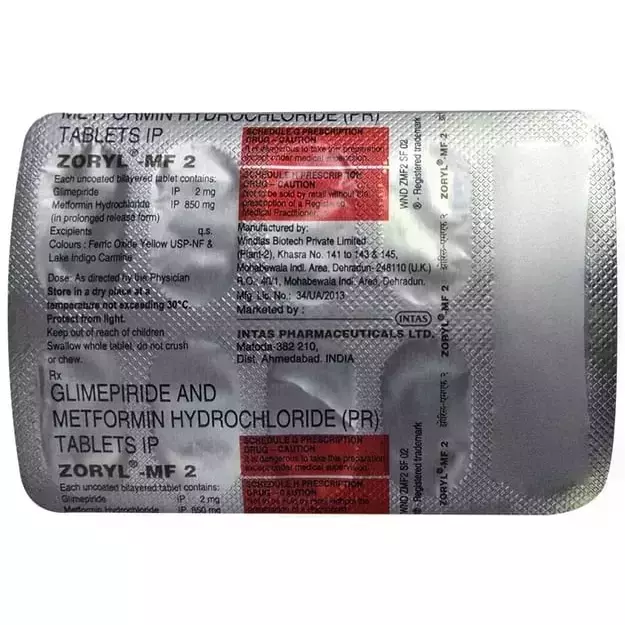 Zoryl M 2 Tablet PR (10)