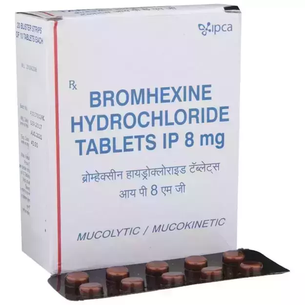 Bromhexine Hydrochloride 8 Mg Tablet