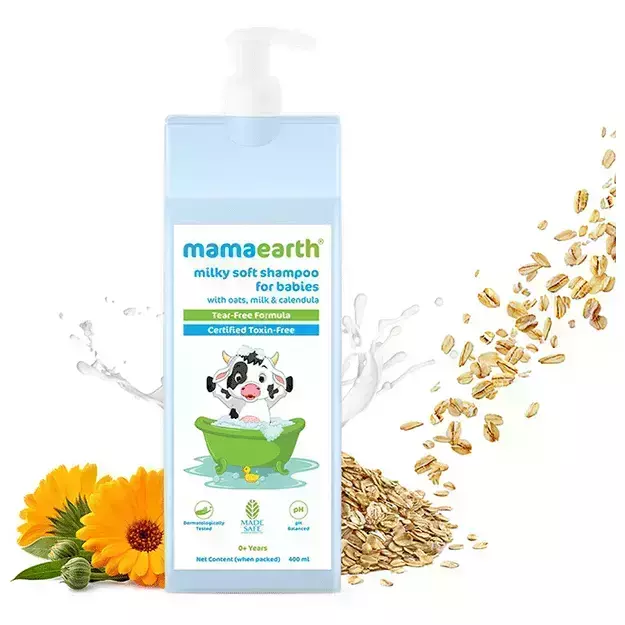 Mamaearth Milky Soft Shampoo With Oats Milk And Calendula For Babies 400ml