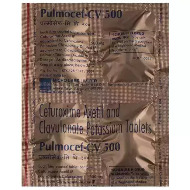 Pulmocef CV 500 Tablet Uses Price Dosage Side Effects Substitute 