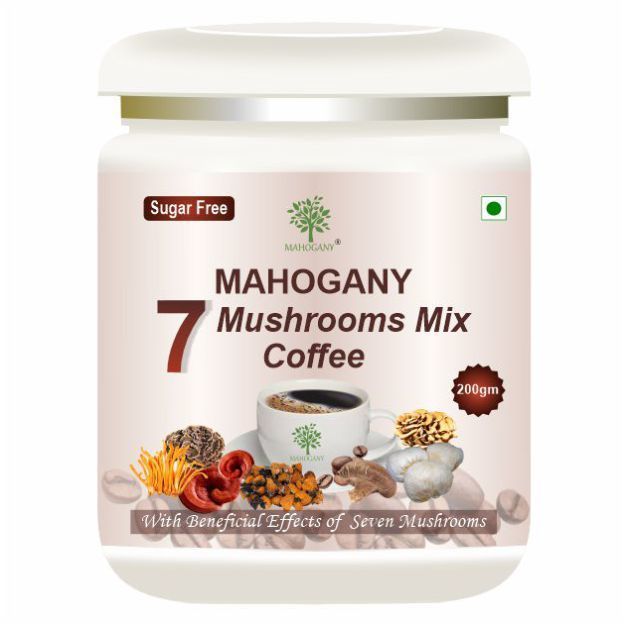 Mahogany 7 Mushrooms Mix Coffee with beneficial effects of seven mushrooms