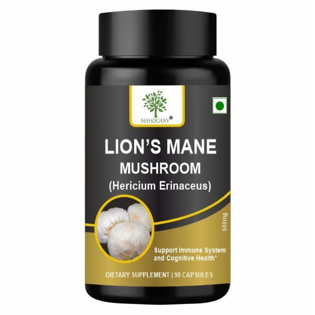 Mahogany Lion's Mane Mushroom Extract Capsules 500 mg