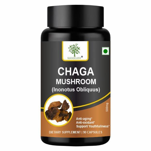 Mahogany Chaga Mushroom Extract Capsules 500mg