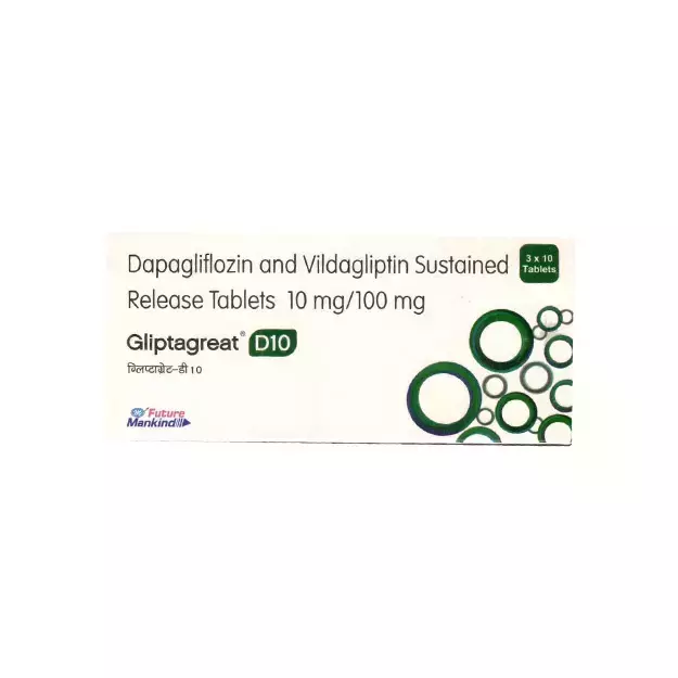 Gliptagreat D 10mg/100mg Tablet (10)
