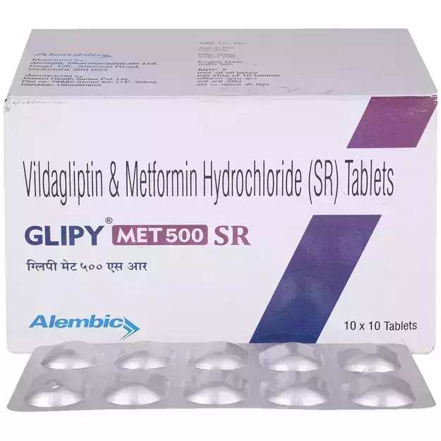 Glipy Met 500 SR Tablet (10)