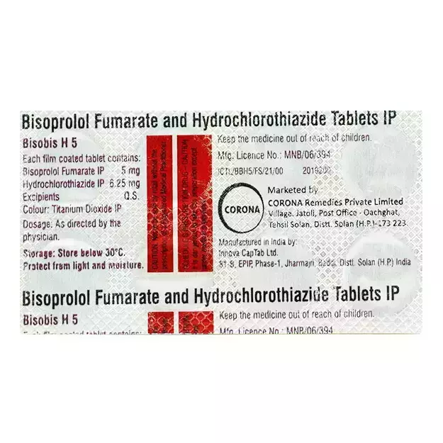 Bisobis H 5mg/6.25mg Tablet (10)