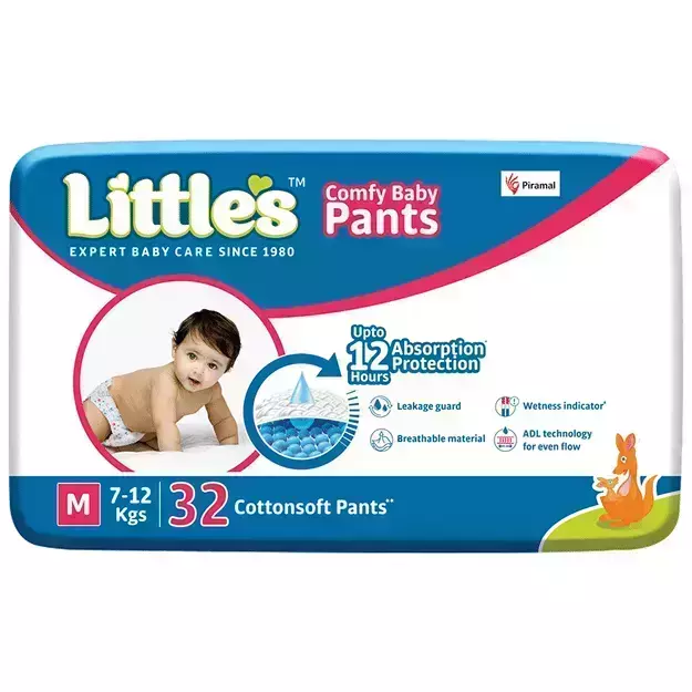 Littles Comfy Baby Pants Diaper Medium (32)