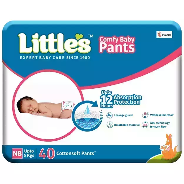Littles Comfy Baby Pants Diaper New Born (40)
