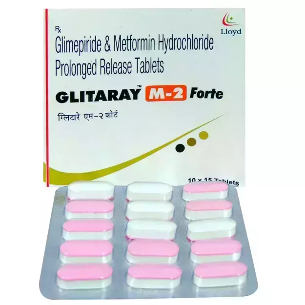 Glitaray M Forte 2mg/1000mg Tablet (15)