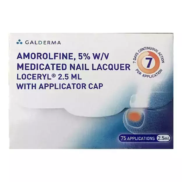 Amorolfine 5% Nail Lacquer 2.5ml (Generic of Loceryl) - Treats nail fu -  Woods Pharmacy