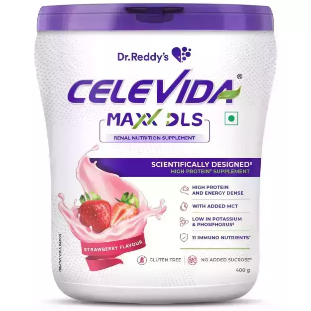 Dr Reddy's Celevida Maxx DLS Powder Strawberry 400gm