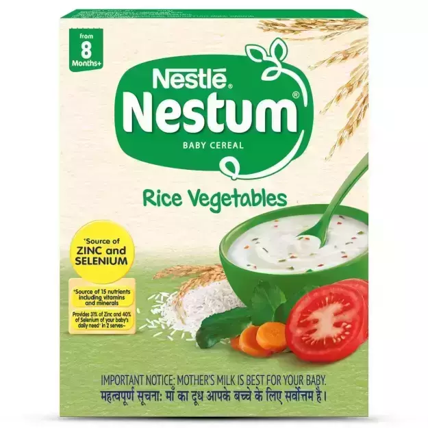 Nestle Nestum Baby Cereal Rice Vegetables From 8 Months+ Refill Powder 300gm