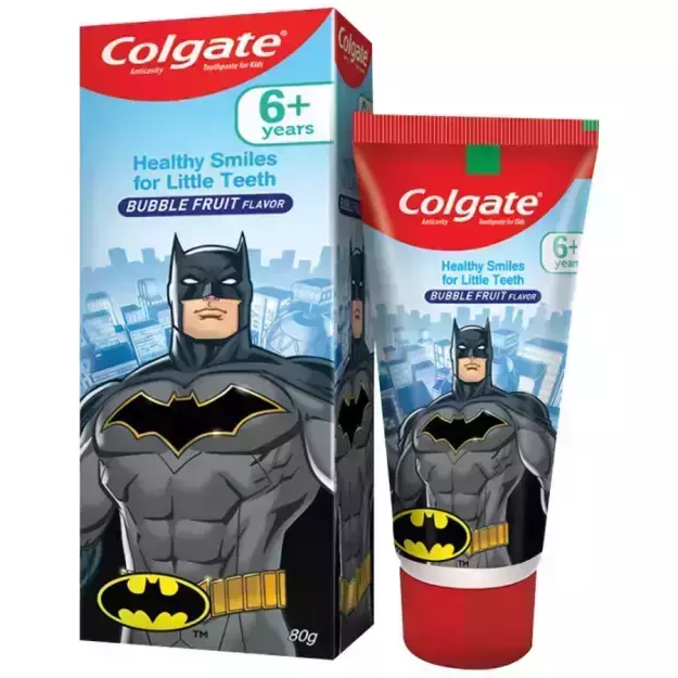 Colgate Kids Anticavity Toothpaste Bubble Fruit 6+ Years Batman 80g