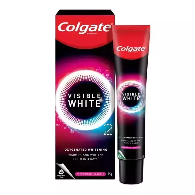 Colgate Visible White Peppermint Sparkle Toothpaste 25gm