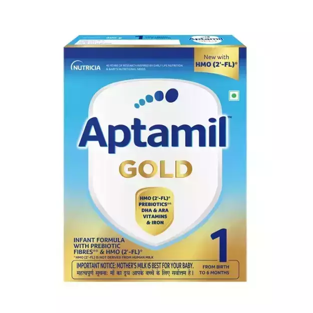 Aptamil Gold Stage 1 Infant Formula Powder with Prebiotic (From Birth to 6 Months) Refill 400gm