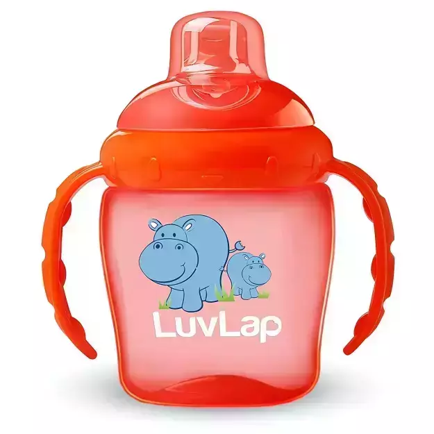 LuvLap Hippo Sipper Orange 225ml
