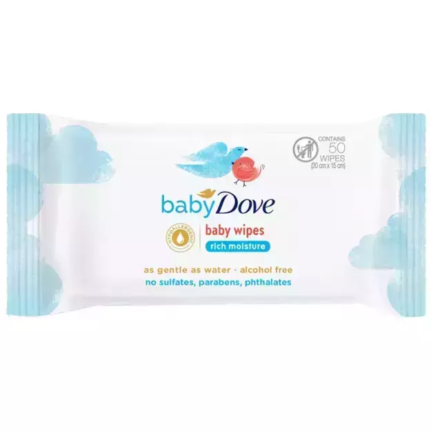 Baby Dove Rich Moisture Baby Wipes (50)