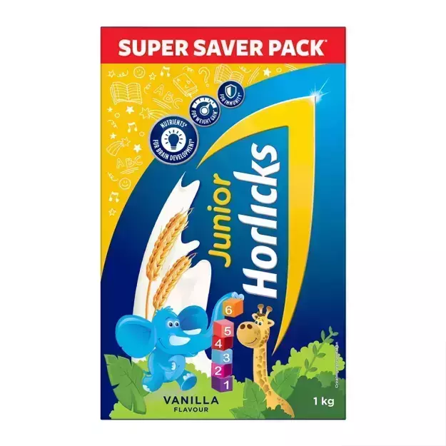 Horlicks Junior Vanilla Flavour Nutrition Drink Powder 1kg Refill