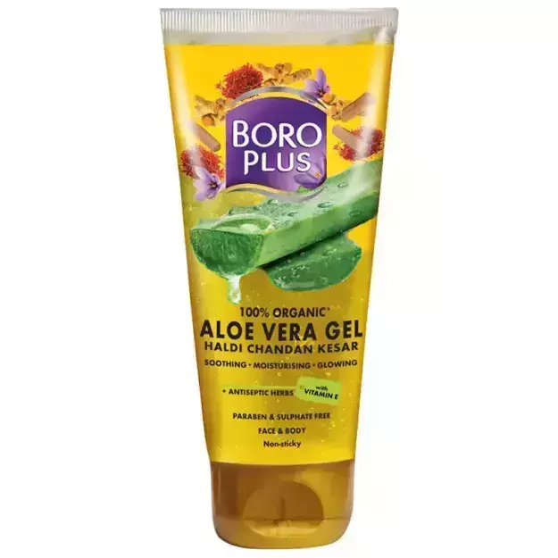 Boroplus 100% Organic Aloe Vera Gel Haldi Chandan Kesar 150ml