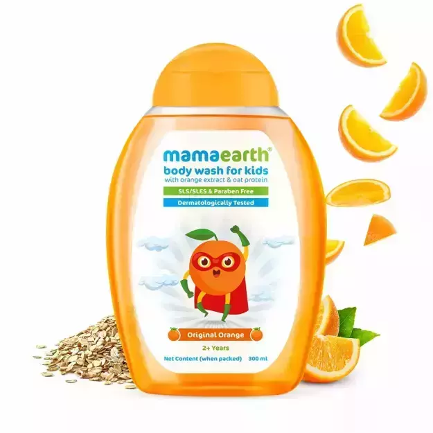 Mamaearth Original Orange Body Wash Kids 2+ Years,300ml