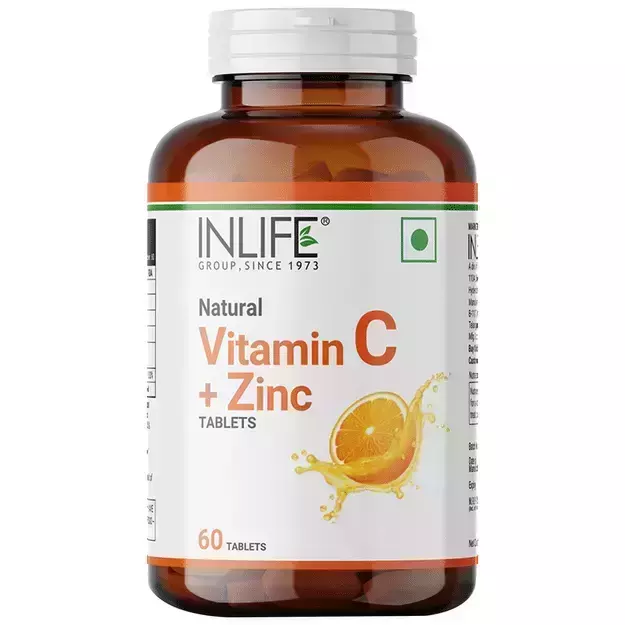 Inlife Natural Vitamin C+Zinc Tablet Orange (60)