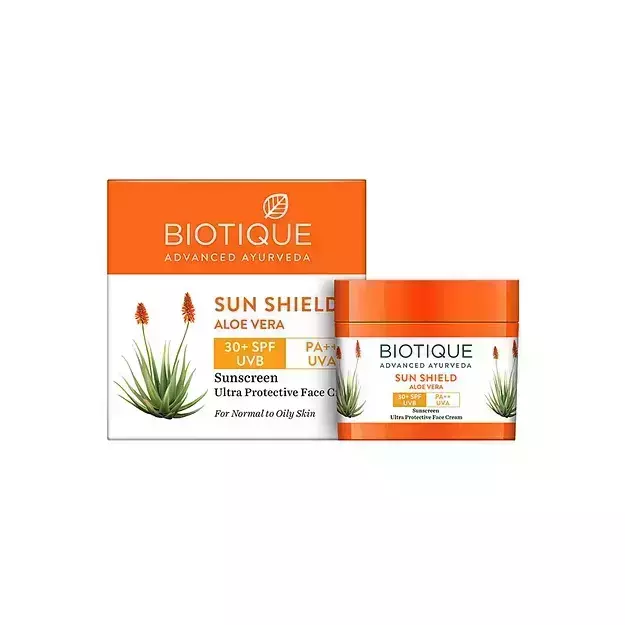 Biotique Sun Shield Aloe Vera 30+ Spf Sunscreen Face Cream 50gm