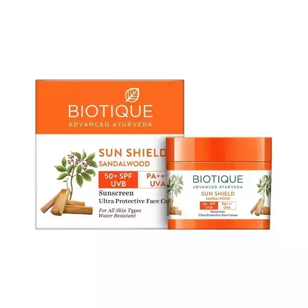 Biotique Sun Shield Sandalwood 50+ SPF Ultra Ultra Protective Face Cream 50gm
