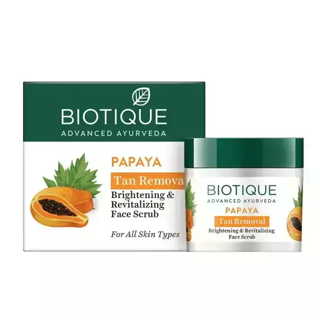 Biotique Papaya Tan Removal Brightening & Revitalizing Face Scrub 75gm