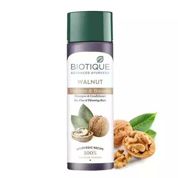 Biotique Walnut Volume & Bounce Shampoo and Conditioner 190ml