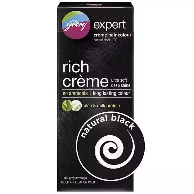 Godrej Expert Rich Creme Hair Color Shade 1.0 Natrual Black 50 gm