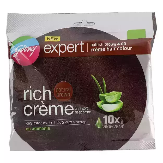 Godrej Expert Rich Creme Hair Color Shade 4.0 Natural Brown 20 gm