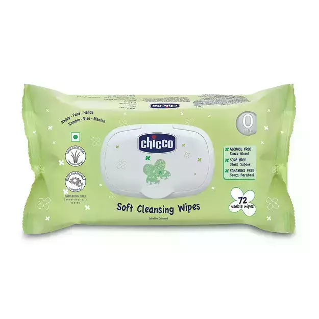 Chicco Baby Moments Soft Cleansing Wipes (72)