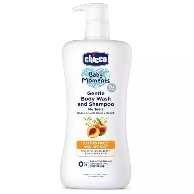 Chicco Gentle Body Wash and Shampoo Oats Extract and Apricot 500ml