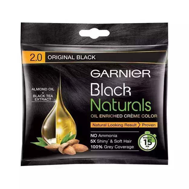 Garnier Black Naturals Hair Colour Shade 2 Original Black 20gm