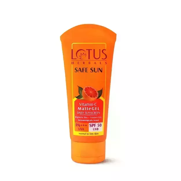 Lotus Herbals Safe Sun Vitamin C Matte Gel Daily Sunscreen SPF 50 PA+++ 75gm