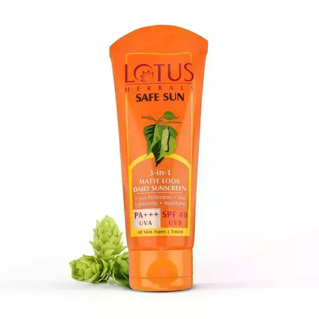 Lotus Herbals Safe Sun 3 In 1 Matte Look Daily Sunscreen SPF 40 100gm