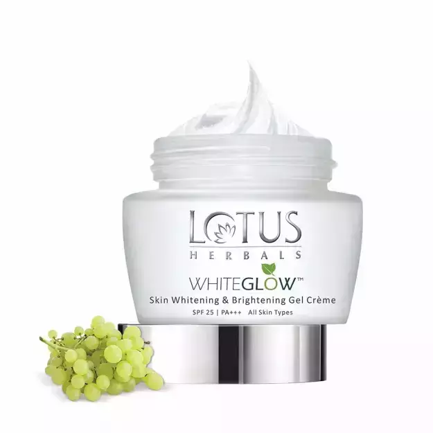 Lotus Herbals WhiteGlow Skin Whitening And Brightening Nourishing Night Gel Cream SPF 25 60gm