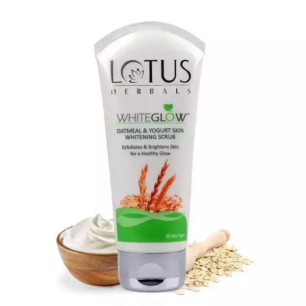 Lotus Herbals WhiteGlow Oatmeal And Yogurt Skin Whitening Scrub 100gm