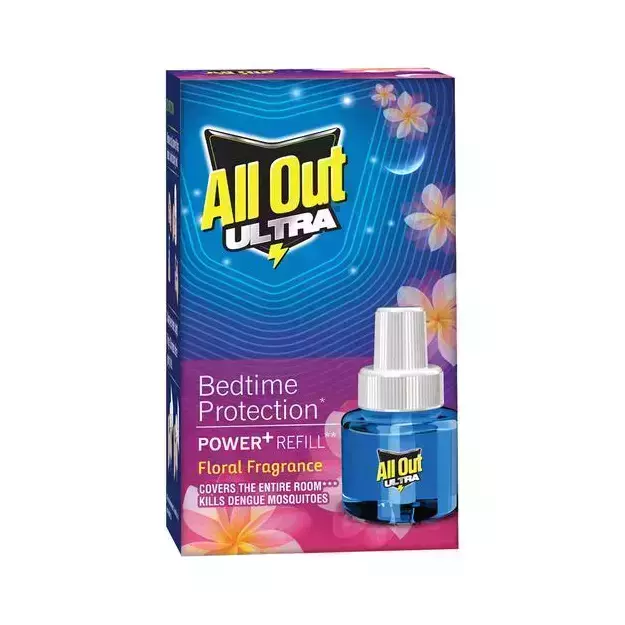 All Out Ultra Power Plus Mosquito Repellant Refill Floral Fragrance 45ml