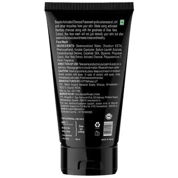 Beardo Activated Charcoal Face Wash: Uses, Price, Dosage, Side Effects ...