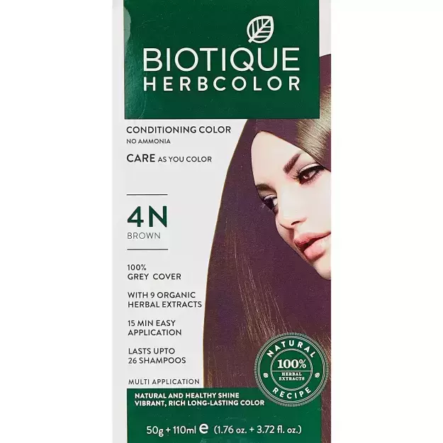 Order BIOTIQUE HAIR COLOUR 4N BROWN Online From GLAMORIZE