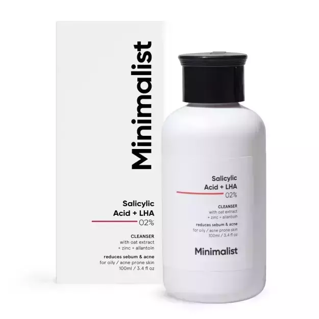 Minimalist 2% Salicylic Acid Anti Acne Face Cleanser With Lha & Zinc 100ml