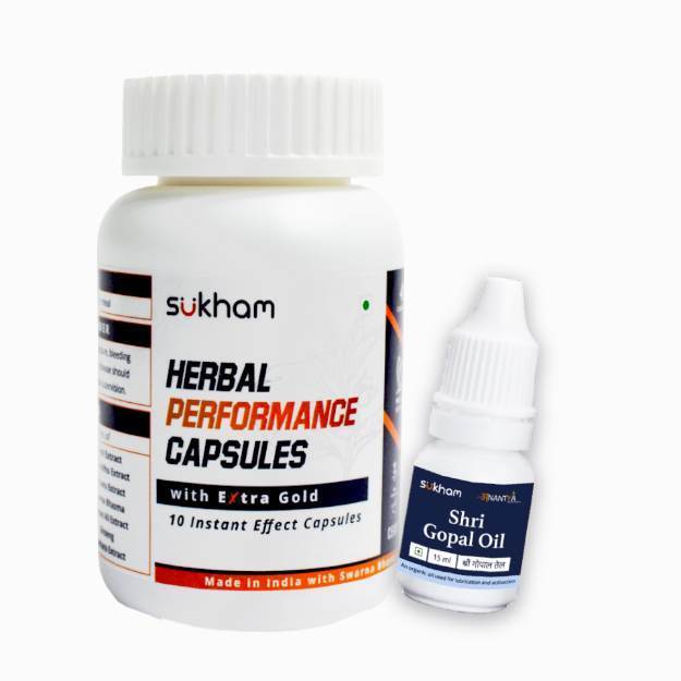 Herbal Performance Booster + Long Lasting Oil Combo with Counselling Diet Chart & Exercise Plan