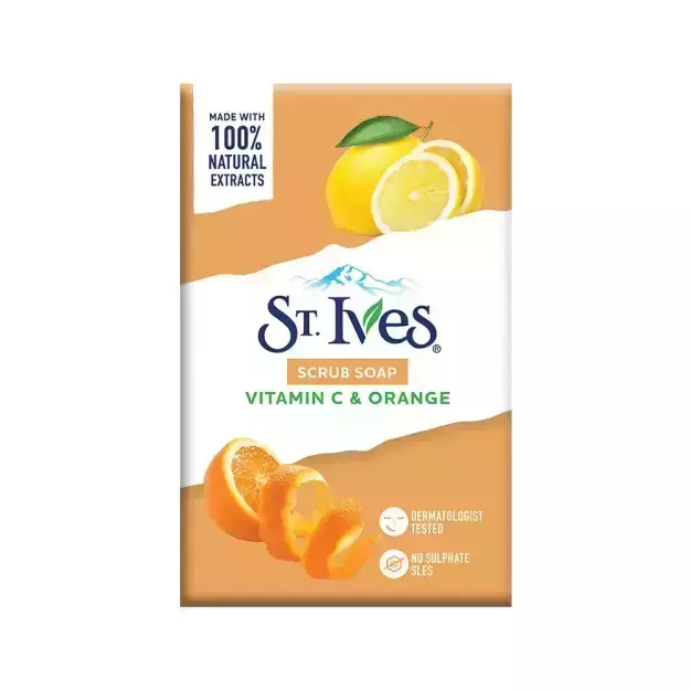 St. Ives Vitamin C & Orange Bathing Scrub Soap 125gm (Pack of 5)