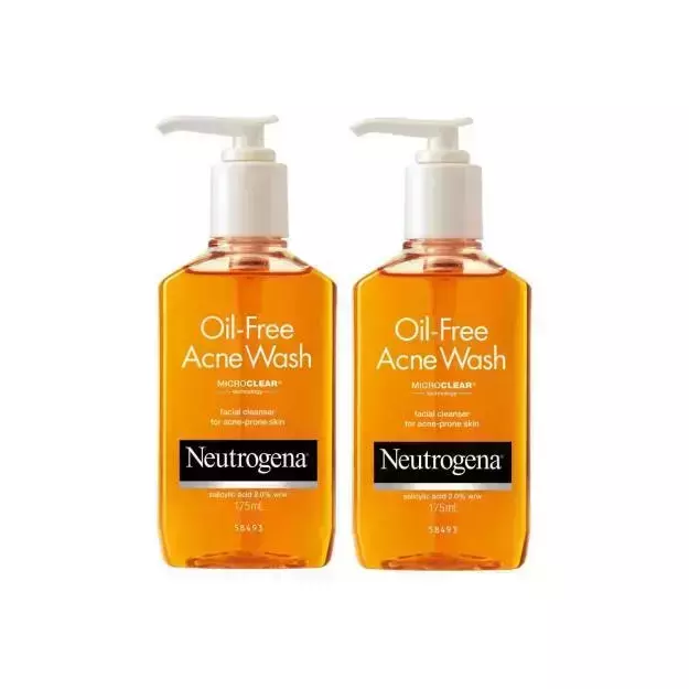 Neutrogena Oil Free Acne Super Saver Face Wash 175ml (Pack Of 2)