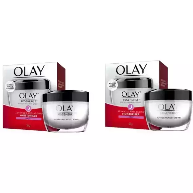 OLAY Regenerist Revitalising Night Cream 50ml (Pack of 2)