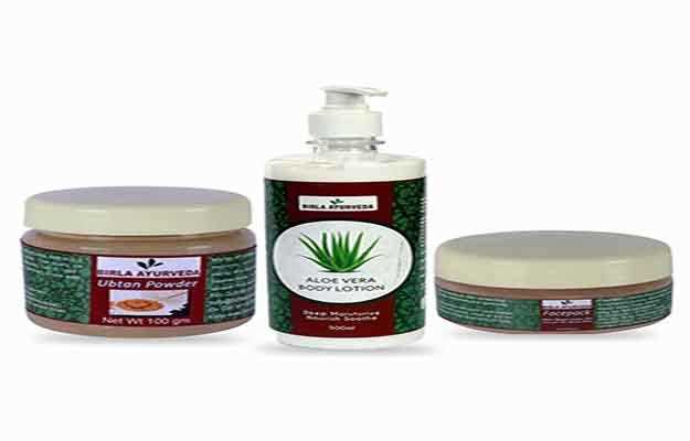 Birla Ayurveda Beauty Kit (Ubtan Powder + Aloe Vera Body Lotion + Facepack)
