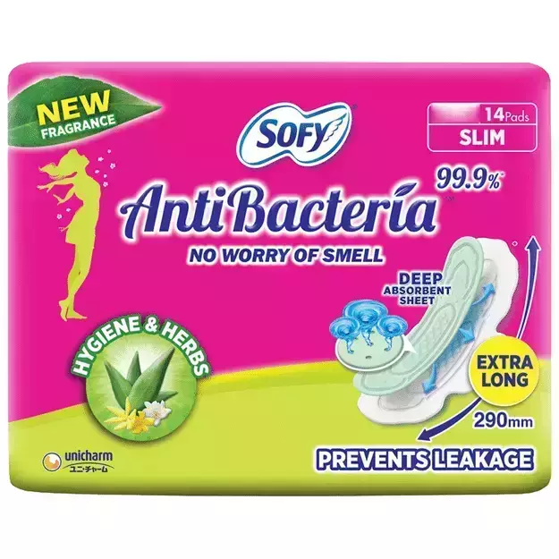 Sofy AntiBacteria Sanitary Pads Extra Long (14)