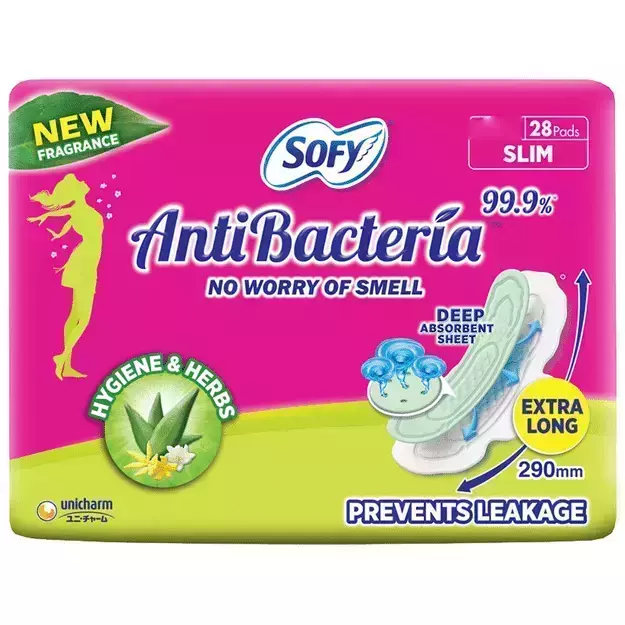 Sofy AntiBacteria Sanitary Pads Extra Long (28)